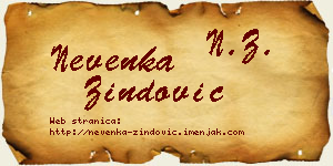 Nevenka Zindović vizit kartica